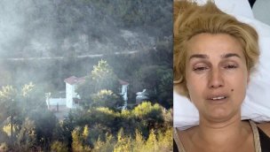 Tuğba Özay'ın Manavgat'taki çiftliği yangında zarar gördü!