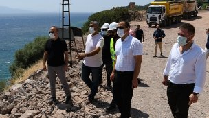 Assos'ta kaya ıslahı çalışmaları devam ediyor
