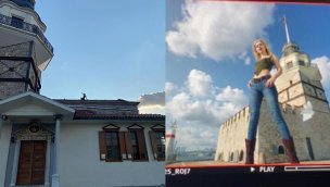 Aleyna Tilki, Kız Kulesi'nin çatısında klip çekti!