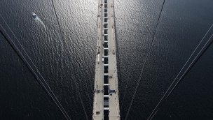 1915 Çanakkale Köprüsü 318 metre yükseklikten görüntülendi