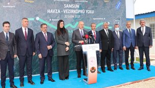 Bakan Karaismailoğlu, Havza-Vezirköprü kara yolunu inceledi