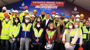 Kaynarca-Pendik-Tuzla Metro Hattı 2. TBM çıkış töreni yapıldı