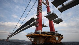 1915 Çanakkale Köprüsü'nde son tabliye bu hafta yerleştirilecek