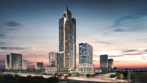 Orta Asya'nın en yüksek binası Nestone, Reynears imzası taşıyor