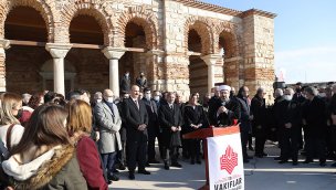 Enez Ayasofya Camisi restorasyonun ardından ibadete açıldı