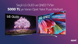 LG OLED ve QNED TV alanlara Opet’ten 5 bin TL yakıt puan hediye!