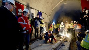 M7 Kabataş-Mecidiyeköy metro hattındaki son ray kaynatıldı