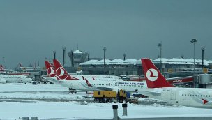İstanbul Havalimanı’nda kar nedeniyle tedbirler en üst seviyede!
