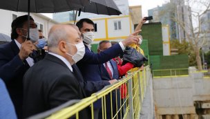 Bakan Kurum, Barbaros Hayrettin Paşa Camisi inşaatını inceledi