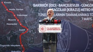 Bakırköy-Kirazlı Metro Hattı'nın tünel kazıları tamamlandı