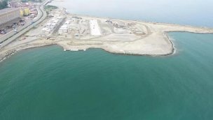 İyidere Lojistik Liman Projesi'nde deniz dolgusunun %30’u tamamlandı