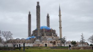Selimiye Camisi'nin inşasında kullanılan taşa restorasyonda da yer veriliyor