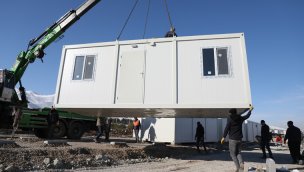 Malatya'da 10 bin 500 kişilik konteyner kentin altyapısının yüzde 40'ı tamamlandı