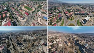 Kahramanmaraş'ın deprem öncesi ve sonrası hali!