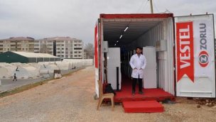 Vestel, Afşin'deki depremzedeler için çamaşırhane kurdu