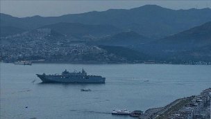 TCG Anadolu, tatbikat için İzmir Alsancak Limanı'ndan ayrıldı!
