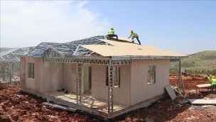 Gaziantep'te çelik konstrüksiyonlu köy evleri inşa ediliyor!