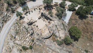 Herakleia Antik Kenti'ndeki 7 mekandan oluşan yapı ortaya çıkarıldı!