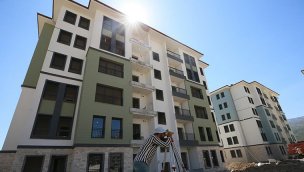 İslahiye'deki deprem konutlarında dış cephe işlemleri tamamlandı