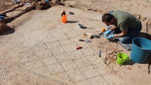 Perre Antik Kenti'nde bulunan taban mozaikleri koruma altına alınıyor!