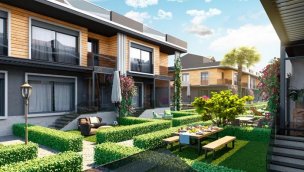 İzmir Gaziemir Bölgesinde Bask Yapı Tarafından İnşa Edilen Kahverengi Villaları Projesi