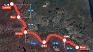Kars-Iğdır-Aralık-Dilucu Demiryolu Hattı'nın temeli atıldı