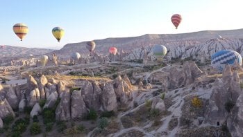 Kapadokya'da 9 ayda 508 bin 181 turist sıcak hava balonuna bindi
