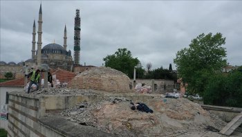 Edirne'de Mezitbey Hamamı'nın restorasyonu sürüyor!