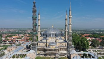 Selimiye Camisi'nin üç minaresinin restorasyonu tamamlandı