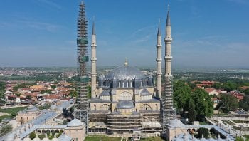 Selimiye Camisi'nin üç minaresinin restorasyonu tamamlandı