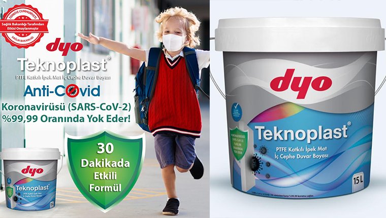 DYO Teknoplast koronavirüse karşı 30 dakikada etkili!