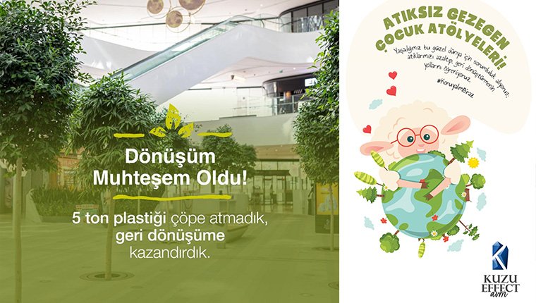 Kuzu Effect AVM'de daha az atık, daha temiz bir çevre!