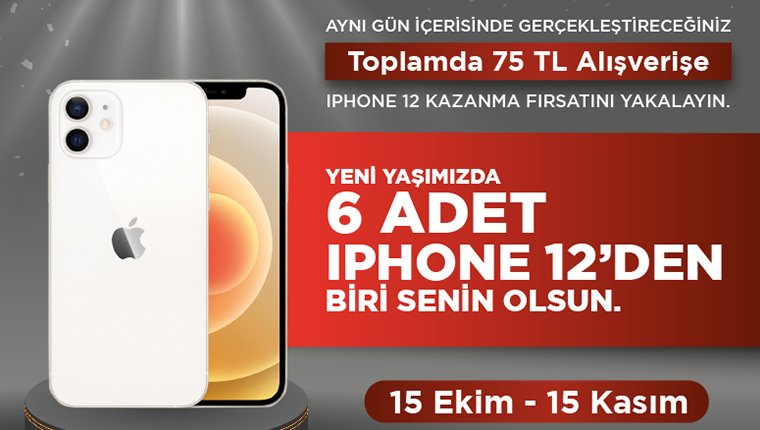 14 Burda AVM 6 adet iPhone 12 kazandırıyor