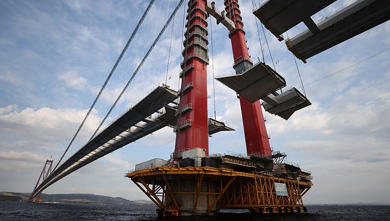 1915 Çanakkale Köprüsü'nde son tabliye bu hafta yerleştirilecek