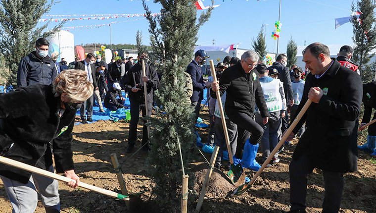 Kuzey Marmara Otoyolu’ndan Geleceğe Nefes için 7 bin fidan