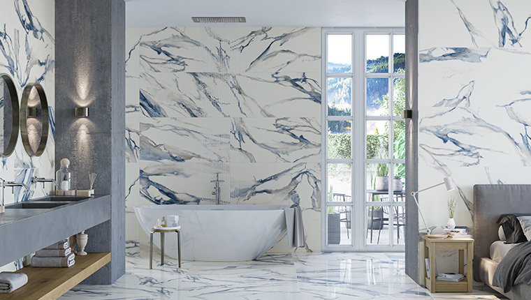 Yurtbay Seramik, doğanın görkemini Calacatta Aqua ile yansıtıyor!