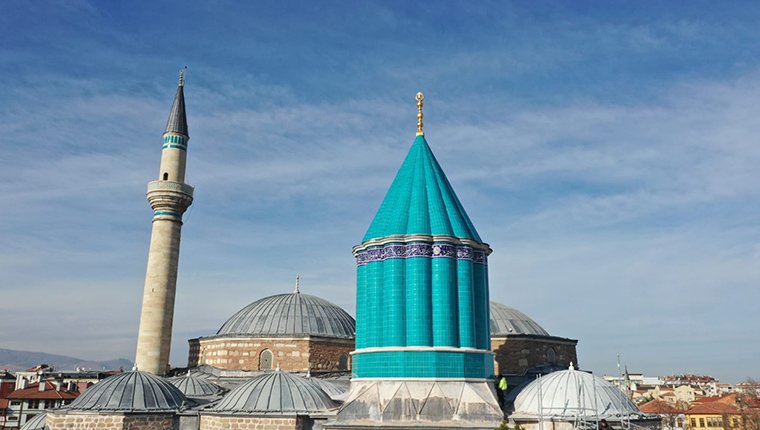 Mevlana Müzesi'nin "Yeşil Kubbe"sinde restorasyon sona erdi