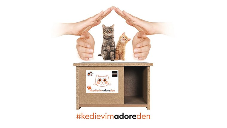 Adore Mobilya'dan sokak kedilerine özel ev!