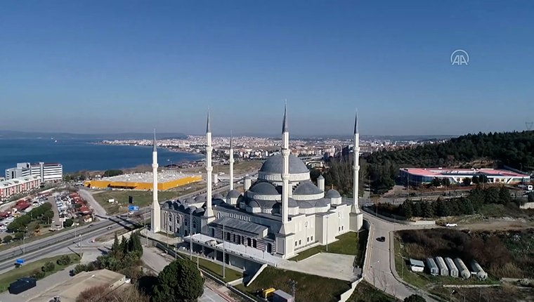 Yapımı tamamlanan Hatime Ana Ulu Camisi havadan görüntülendi!
