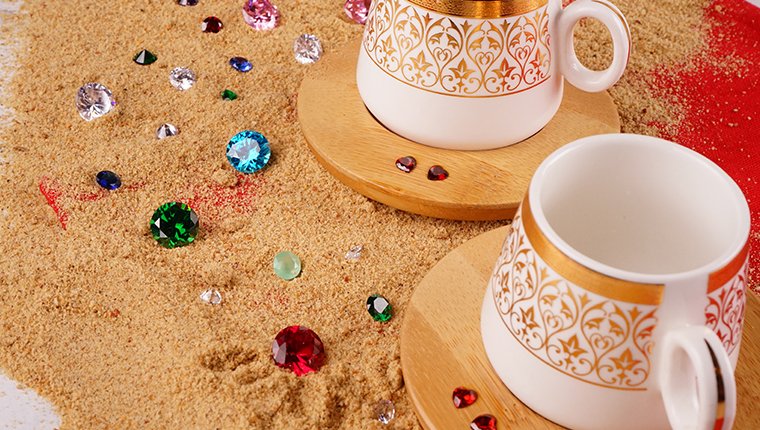 Bambum Ottoman Zirconia kahve takımı satışta!