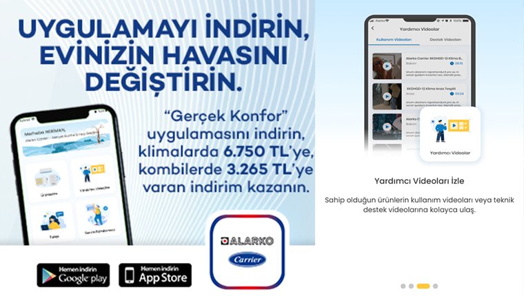 Alarko Carrier Gerçek Konfor uygulaması evinizin havasını değiştirecek