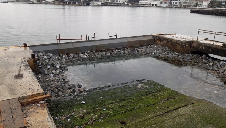 Kocaeli'de denizi taşlarla dolduran kişinin yalısı mühürlendi