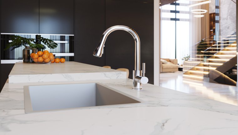 Kale Banyo Pull Down Mutfak Bataryası hareket özgürlüğü sunuyor