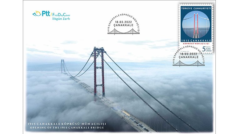 PTT'den "1915 Çanakkale Köprüsü" konulu anma pulu!