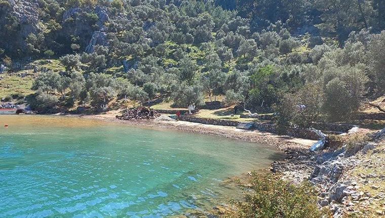 Muğla'daki Yavansu Koyu'nda kaçak yapılar yıkılıyor