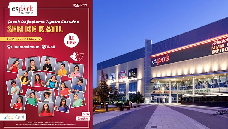 Espark AVM, “Sen de Katıl” çocuk doğaçlama tiyatrosuna ev sahipliği yapıyor