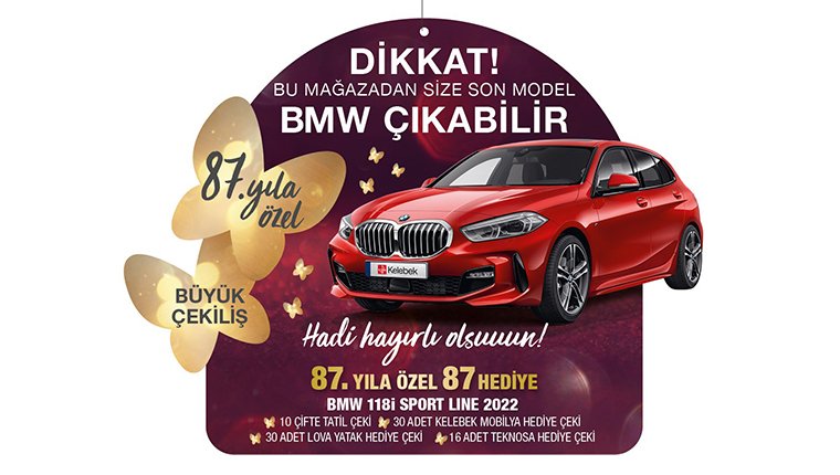 Kelebek’ten 87 kişiye toplamda 1,5 milyon TL’nin üzerinde 87 hediye!