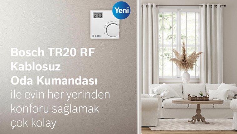 Bosch’un yeni kablosuz oda kumandası ile konfor elinizin altında!