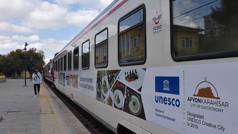 Gastronomi treni ilk seferine Afyonkarahisar'da başladı
