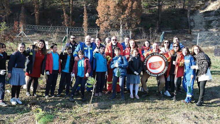 Polisan Holding, 54 dönüme 3 bin ağaç dikti